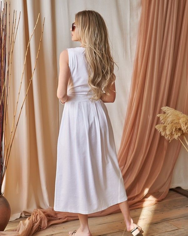 Сукня ISSA PLUS 11757 S білий купити недорого в Ти Купи
