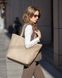 Комплект женская сумка-шоппер и косметичка (Sshop_cream_twist)