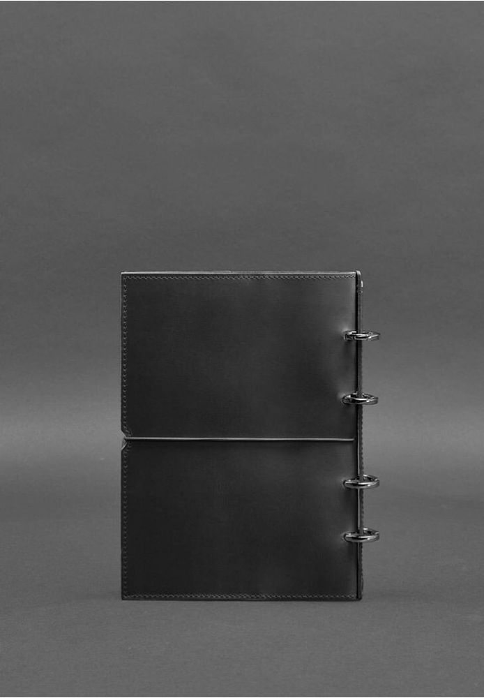 Шкіряний блокнот на кільцях (софт-бук) BlankNote 9.0 в м'якої чорної обкладинці BN-SB-9-SOFT-G-KR купити недорого в Ти Купи
