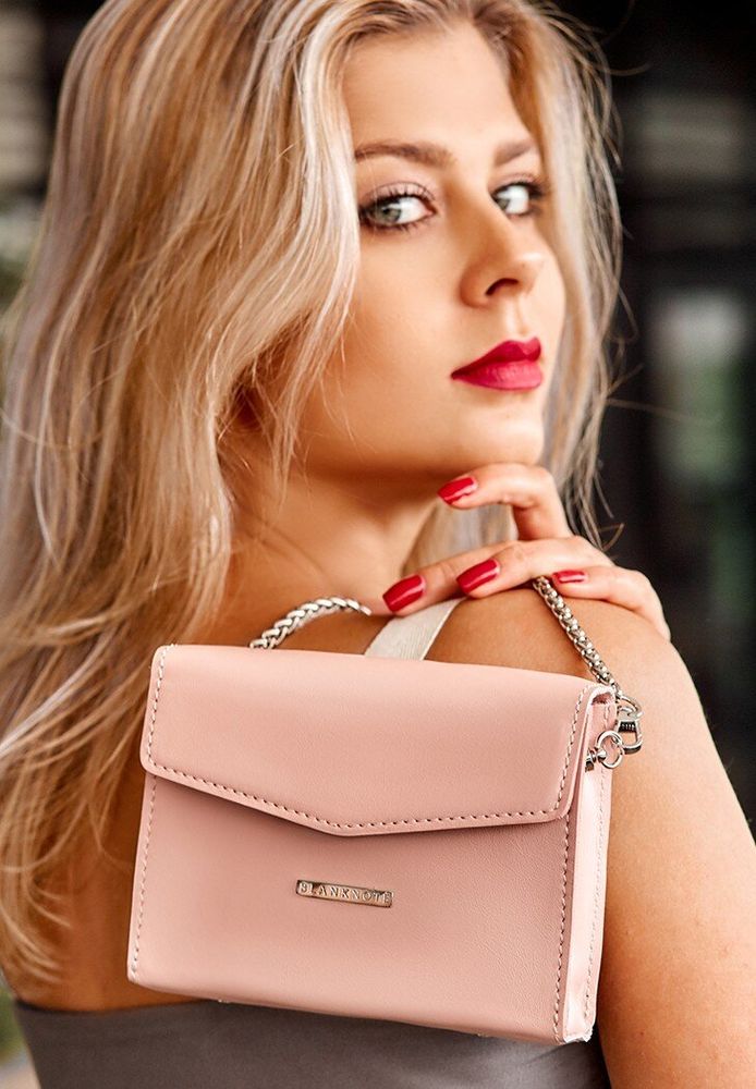 Жіноча шкіряна поясна сумка / кроссбоді BlankNote Mini рожева BN-BAG-38-2-PINK купити недорого в Ти Купи