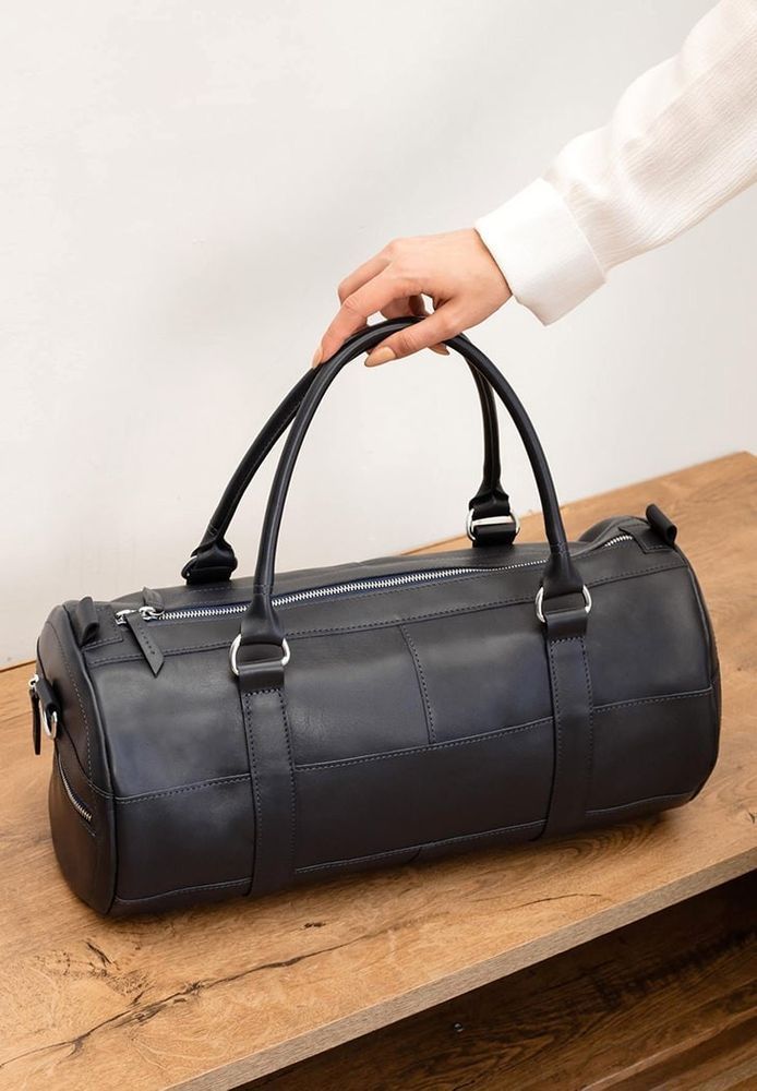 Мужская кожаная сумка Harper темно-синяя краст BN-BAG-14-NAVY-BLUE купить недорого в Ты Купи