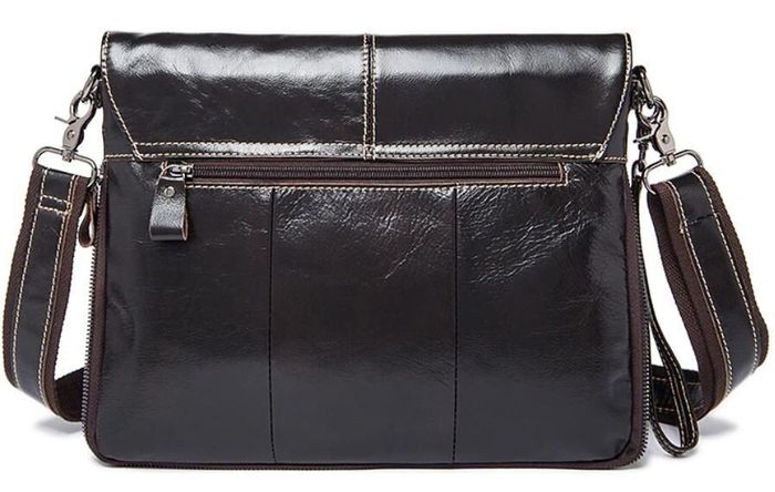 Чоловіча шкіряна сумка через плече Vintage 14851 Темно-коричневий купити недорого в Ти Купи