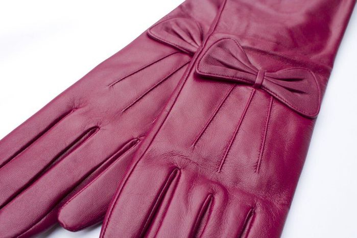 Жіночі шкіряні довгі рукавички 726 купити недорого в Ти Купи