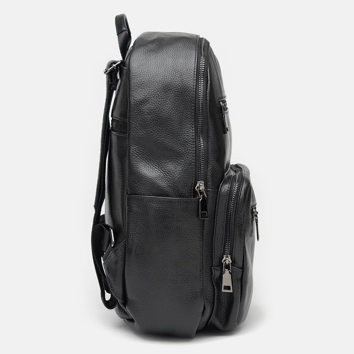 Мужской кожаный рюкзак Borsa Leather K12626-black купить недорого в Ты Купи