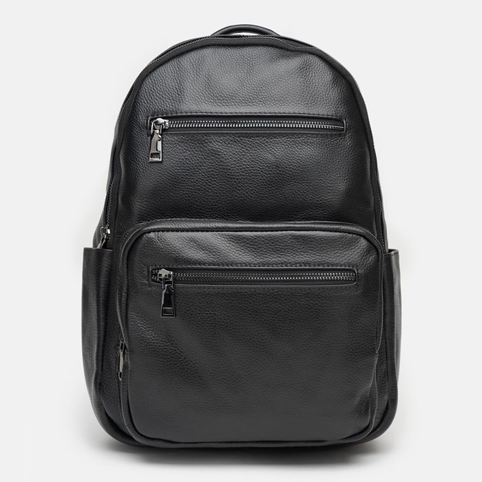 Мужской кожаный рюкзак Borsa Leather K12626-black купить недорого в Ты Купи