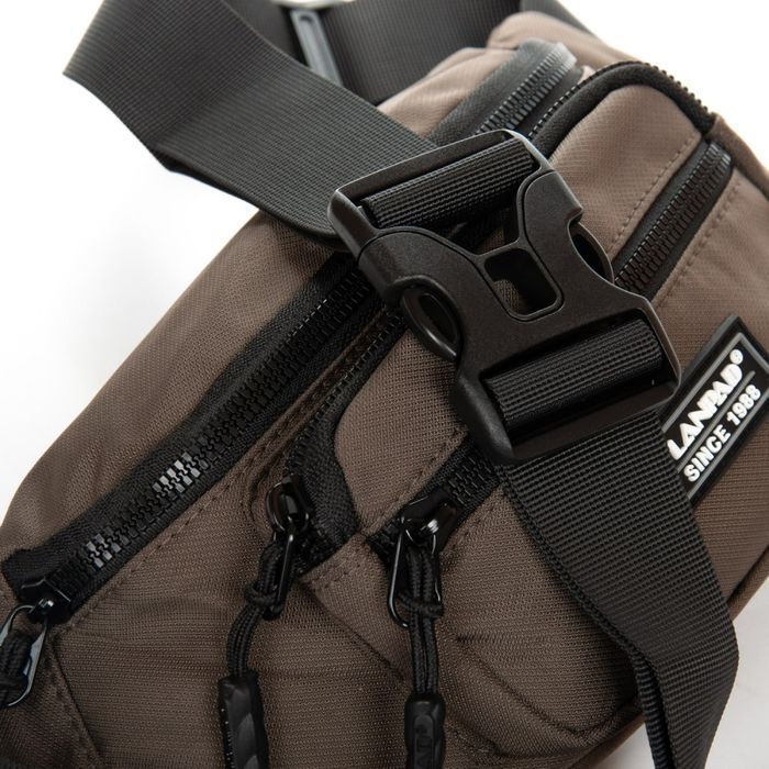 Чоловічі сумки на пояс Lanpad 83043 brown купити недорого в Ти Купи