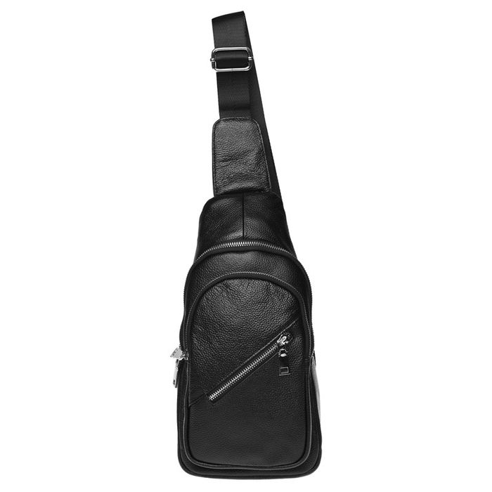 Шкіряний чоловічий рюкзак Borsa Leather k16603-black купити недорого в Ти Купи