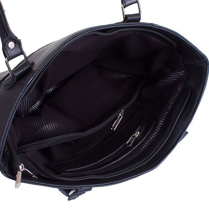 Жіноча шкіряна чорна сумка TUNONA SK2405-2 купити недорого в Ти Купи