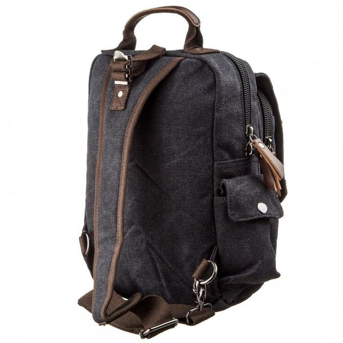 Чоловіча текстильна чорна сумка-рюкзак Vintage 20143 купити недорого в Ти Купи