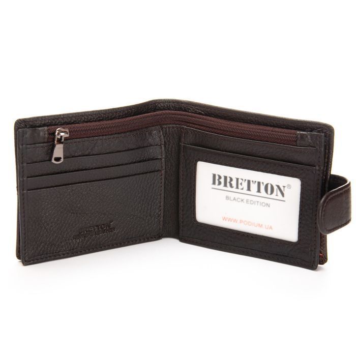 Чоловічий шкіряний гаманець BE BRETTON 408L brown mix купити недорого в Ти Купи
