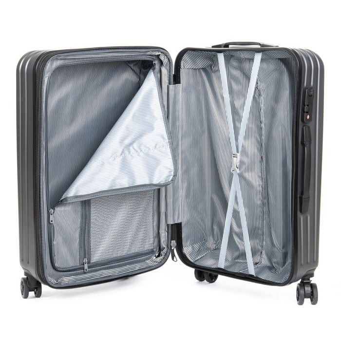 Комплект чемоданов 2/1 ABS-пластик PODIUM 8340 grey змейка 32085 купить недорого в Ты Купи