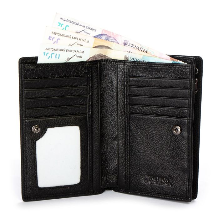 Чоловічий шкіряний гаманець BE BRETTON 168-82 black купити недорого в Ти Купи