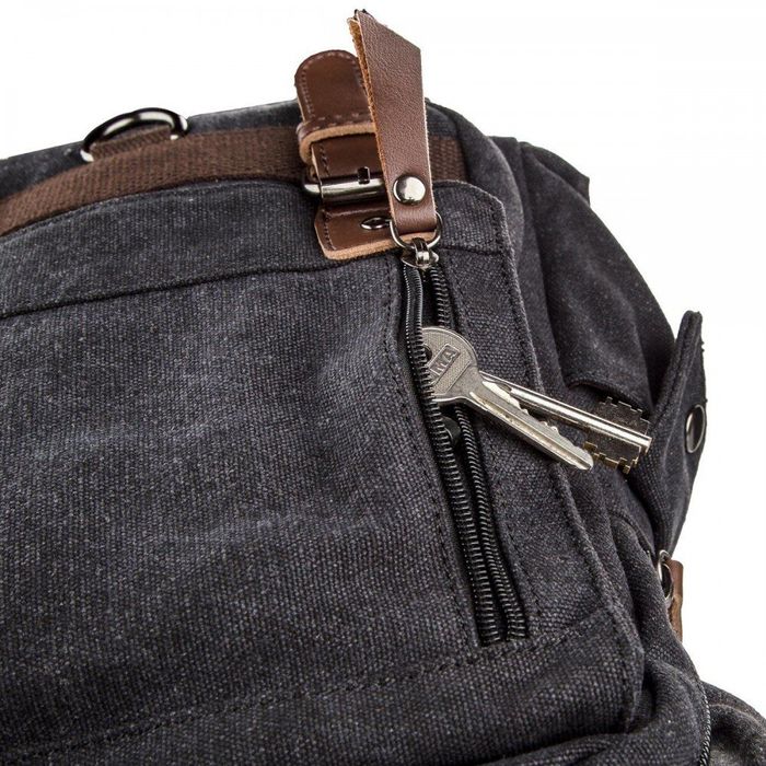 Чоловіча текстильна чорна сумка-рюкзак Vintage 20143 купити недорого в Ти Купи