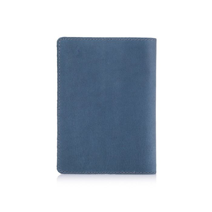Шкіряна обкладинка на паспорт HiArt PC-01 Mehendi Classic синя Синій купити недорого в Ти Купи