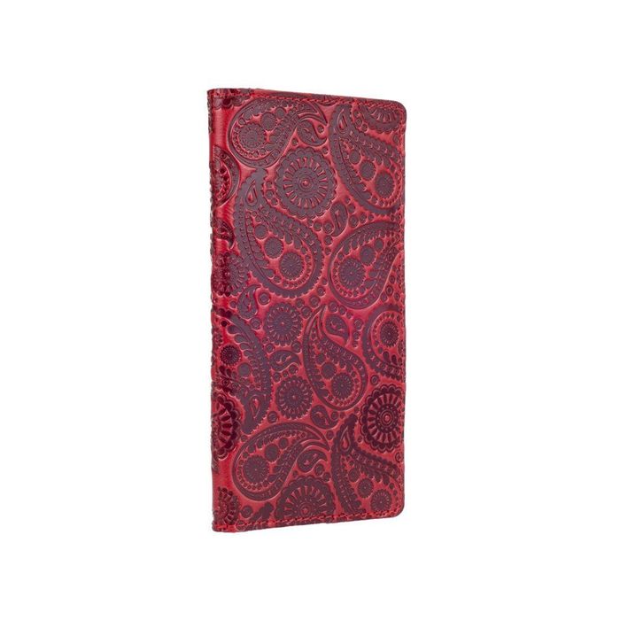 Кожаный бумажник Hi Art WP-02 Crystal Red Buta Art Красный купить недорого в Ты Купи