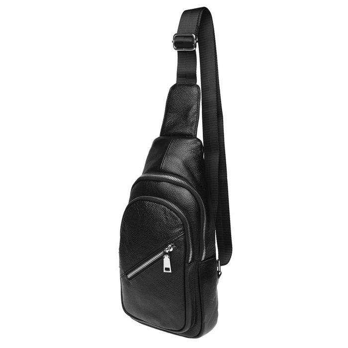 Шкіряний чоловічий рюкзак Borsa Leather k16603-black купити недорого в Ти Купи