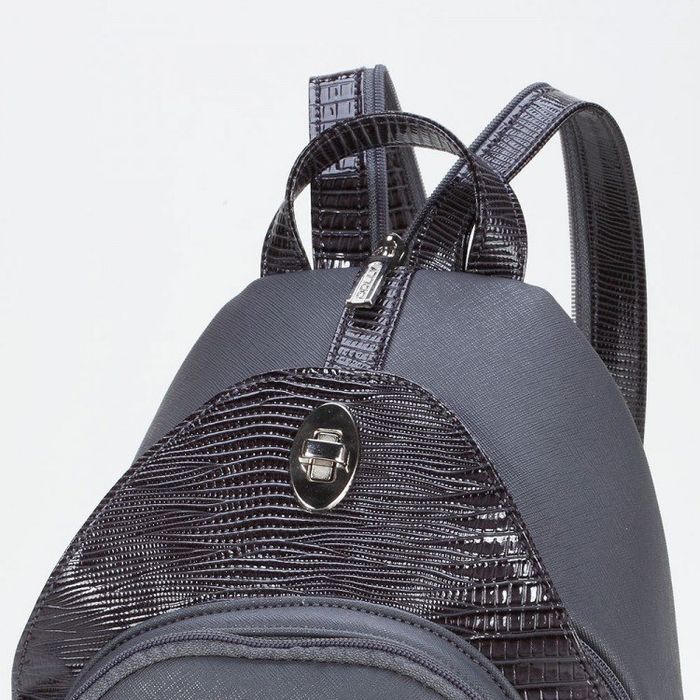 Серый - Стильный женский рюкзак из искусственной кожи Dolly 349 серый купить недорого в Ты Купи