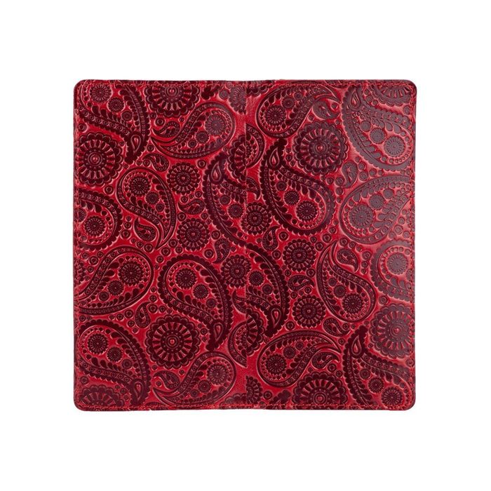 Кожаный бумажник Hi Art WP-02 Crystal Red Buta Art Красный купить недорого в Ты Купи