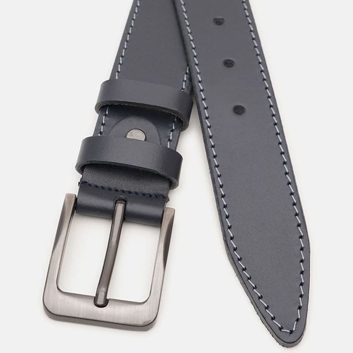 Мужской кожаный ремень Borsa Leather V1115FX39-navy купить недорого в Ты Купи