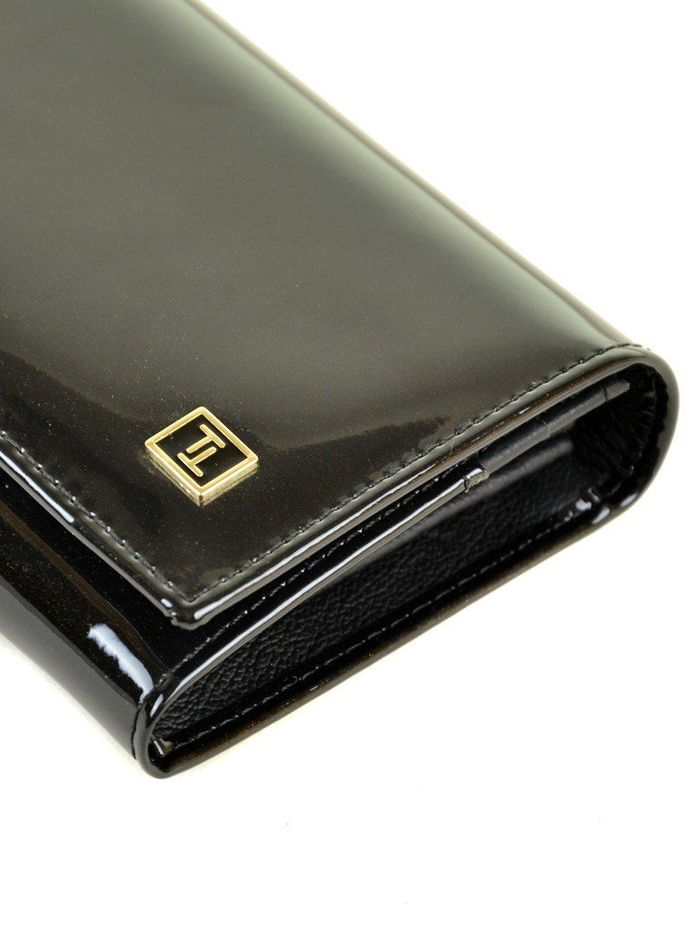 Жіночий шкіряний чорний гаманець Gold Bretton W501 black купити недорого в Ти Купи