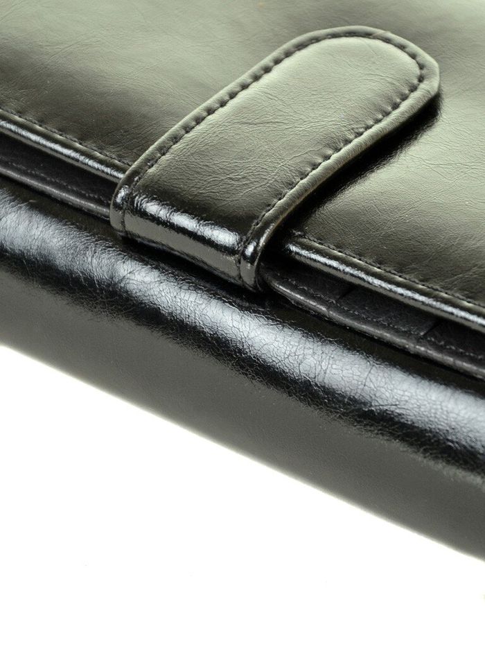 Кожаный кошелек Canarie ALESSANDRO PAOLI W46 black купить недорого в Ты Купи