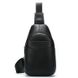 Чоловіча шкіряна сумка слінг Vintage 14857 Чорний
