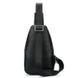 Чоловіча шкіряна сумка слінг Vintage 14857 Чорний