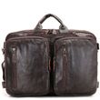 Деловая кожаная сумка-трансформер Vintage 14106 Темно-коричневый купить недорого в Ты Купи