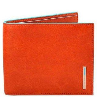 Оранжевое кожаное мужское портмоне Piquadro Blue Square (PU1516B2_AR) купить недорого в Ты Купи