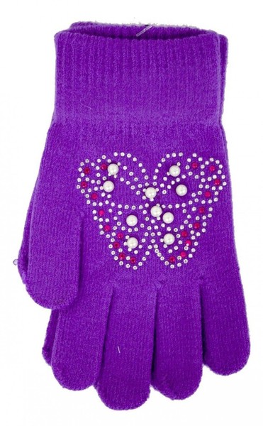 Перчатки детские вязаные фиолетовые 5660-5 купить недорого в Ты Купи