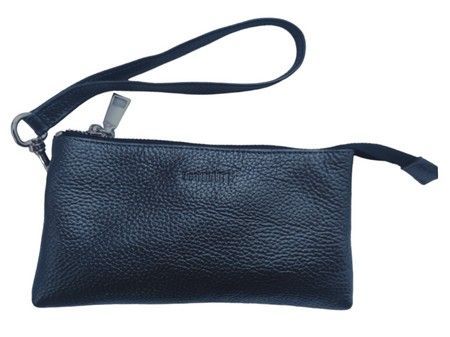 Женская кожаная косметичка "Bolsa" черная k061 купить недорого в Ты Купи