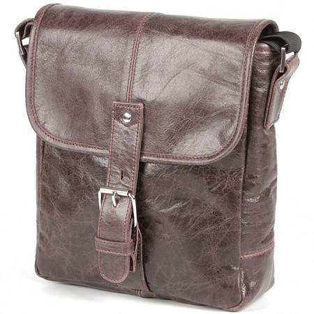 Чоловіча шкіряна сіро-коричнева сумка SHVIGEL 00855 купити недорого в Ти Купи