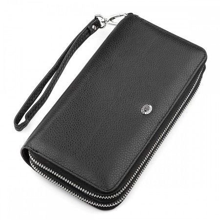 Кошелек из натуральной кожи ST Leather 18451 (ST127) Черный купить недорого в Ты Купи