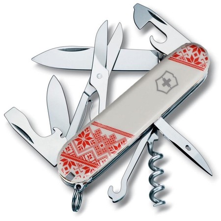 Складной нож Victorinox CLIMBER UKRAINE Вышиванка 1.3703.7_T0051r купить недорого в Ты Купи