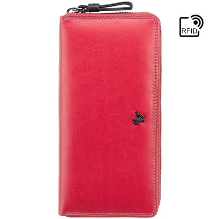 Кожаный женский кошелек Visconti SP79 Violet c RFID (Red Multi Spectrum) купить недорого в Ты Купи