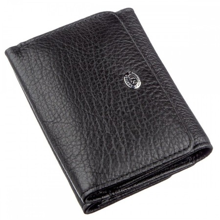 Женский чёрный кошелёк из натуральной кожи ST Leather 18886 Черный купить недорого в Ты Купи