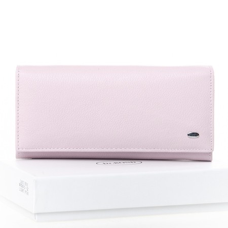 Шкіряний жіночий гаманець класичний доктор Бонд W501 рожевий купити недорого в Ти Купи