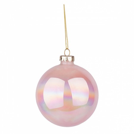 Куля новорічна Yes! Fun d-8 см, рожевий мармур 973815 купити недорого в Ти Купи
