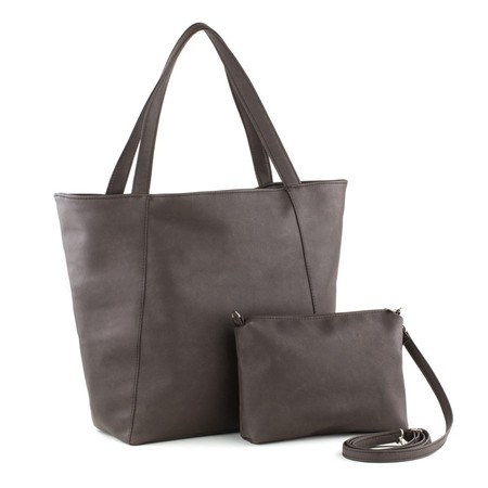 Комплект женская сумка-шоппер и косметичка (Sshop_choco_twist) купить недорого в Ты Купи