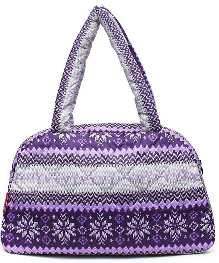 Дутая сумка-саквояж POOLPARTY фиолетовая купить недорого в Ты Купи