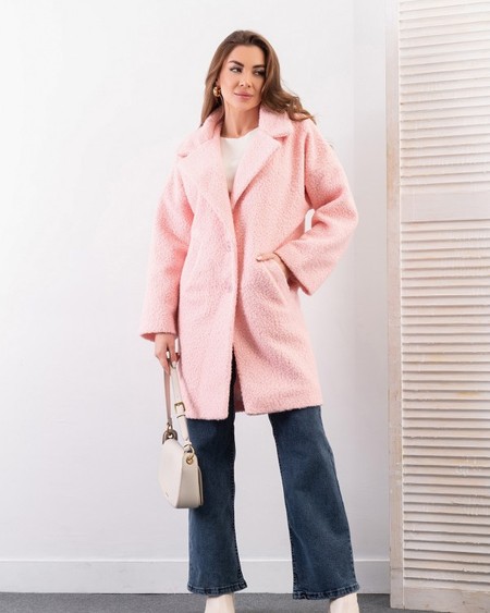 Пальто ISSA PLUS 14270 L рожевий купити недорого в Ти Купи