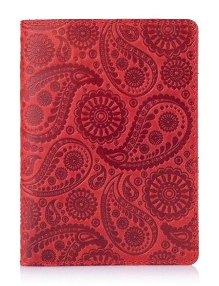 Шкіряна червона обкладинка на паспорт HiArt PC-01 Buta Art Червоний купити недорого в Ти Купи