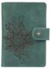 Обкладинка для паспорта зі шкіри Hi Art «Mehendi Classic» PB-02/1 Shabby Alga Темно-зелений купити недорого в Ти Купи