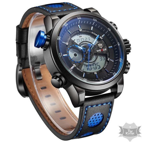 Мужские спортивные часы Weide Premium Blue (1295) купить недорого в Ты Купи