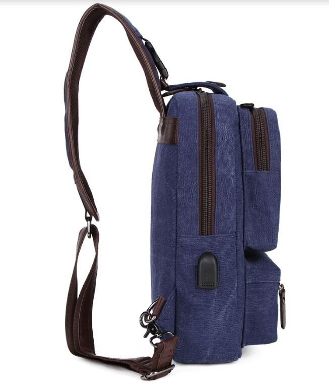 Чоловіча синя тканинна сумка Polo 9918 купити недорого в Ти Купи