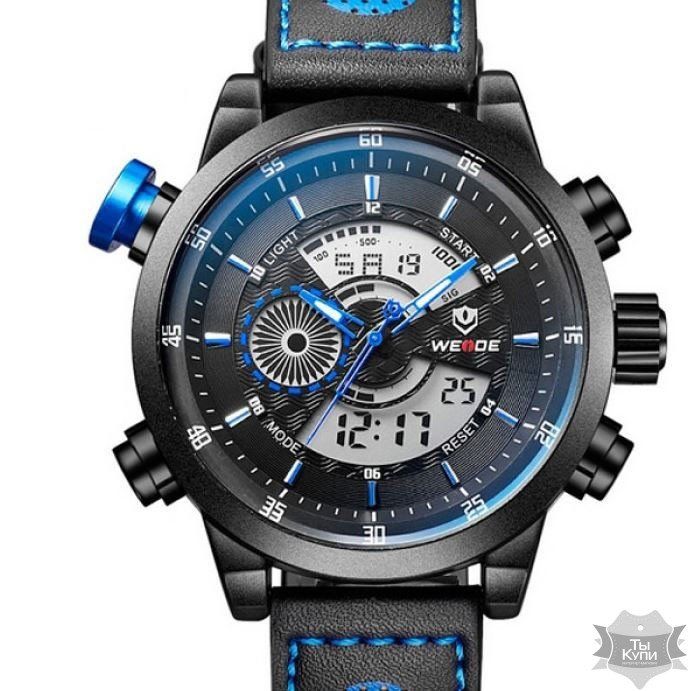 Чоловічий спортивний годинник Weide Premium Blue (1295) купити недорого в Ти Купи