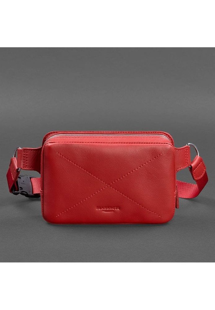 Кожаная поясная сумка Dropbag Mini красная BN-BAG-6-RED купить недорого в Ты Купи