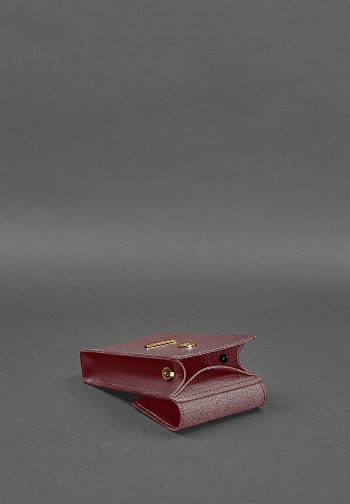 : Єнському шкіряна сумка BlankNote Mini поясна / кроссбоді вертикальна бордова - BN-BAG-38-1-VIN купити недорого в Ти Купи