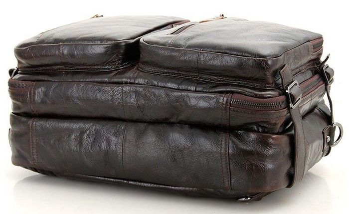 Ділова шкіряна сумка-трансформер Vintage 14106 Темно-коричневий купити недорого в Ти Купи