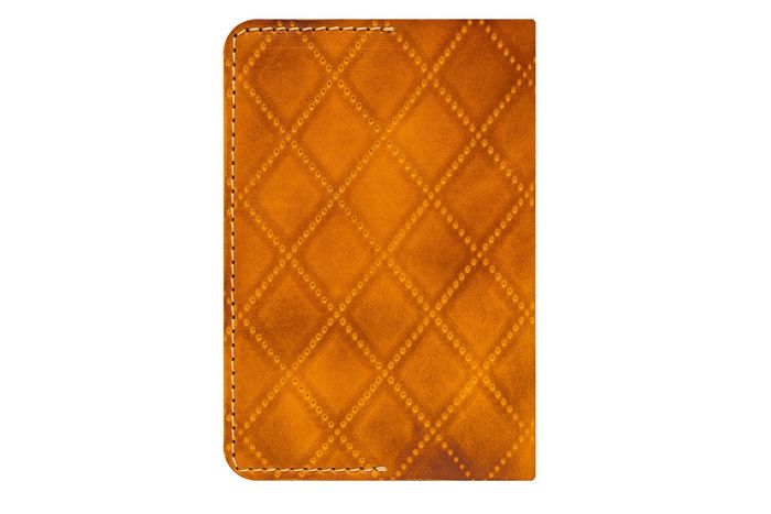 Женская кожаная обложка для паспорта ручной работы Gato Negro Turtle-X оранжевая купить недорого в Ты Купи